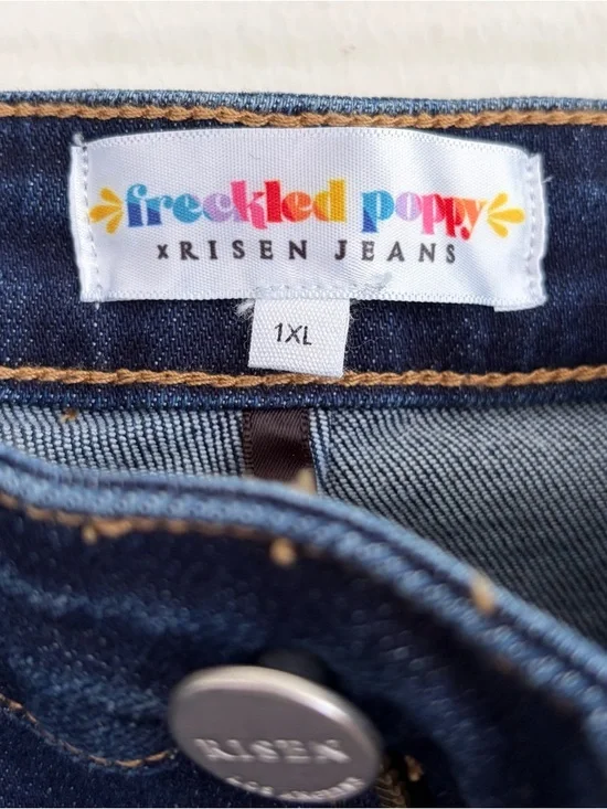 Risen Jeans x The Freckled Poppy Tummy Control Flared Jeans, SZ 1XL NWT - Picture 3 of 8